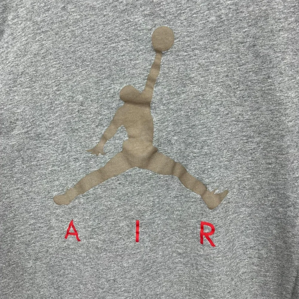 Jordan Air T-Shirt Men's M‎ Gray Jumpman Logo Solid Crew Neck Short Sleeve